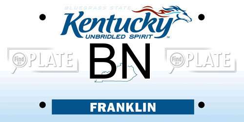 BN Kentucky License Plate