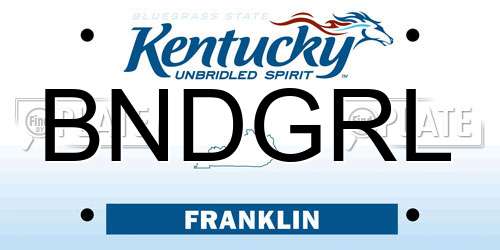 BNDGRL Kentucky License Plate