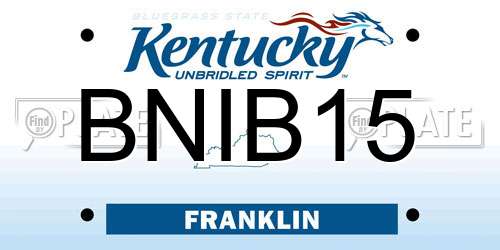 BNIB15 Kentucky License Plate