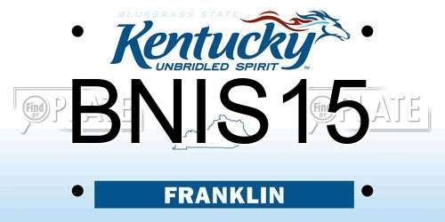 BNIS15 Kentucky License Plate