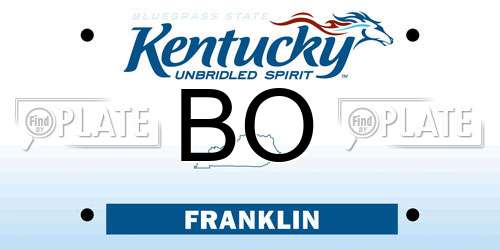 BO Kentucky License Plate