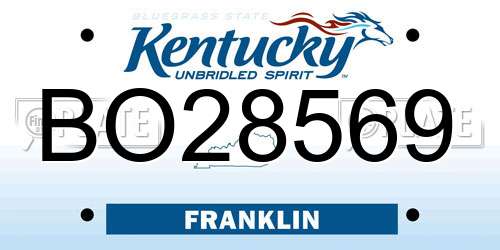 BO28569 Kentucky License Plate