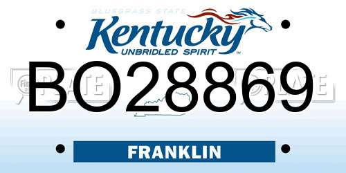 BO28869 Kentucky License Plate