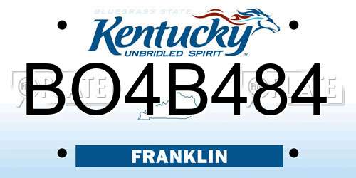 BO4B484 Kentucky License Plate