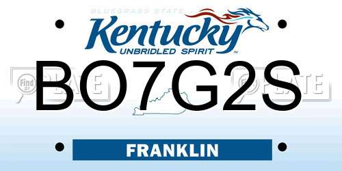 BO7G2S Kentucky License Plate