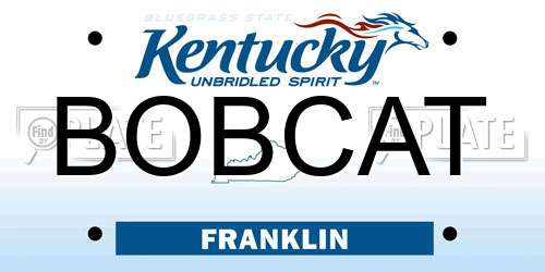 BOBCAT Kentucky License Plate