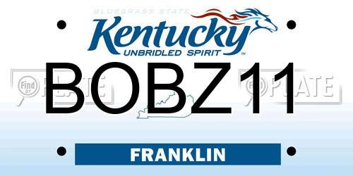 BOBZ11 Kentucky License Plate
