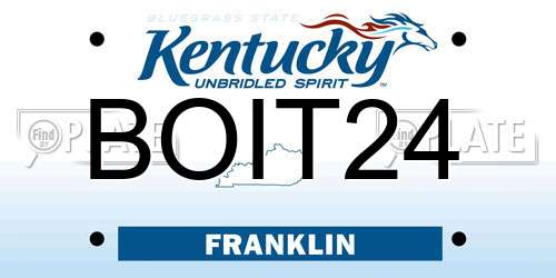 BOIT24 Kentucky License Plate