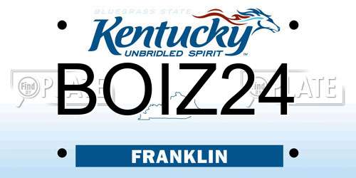 BOIZ24 Kentucky License Plate