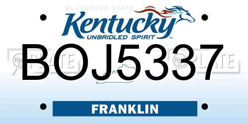 BOJ5337 Kentucky License Plate