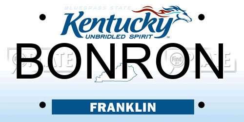 BONRON Kentucky License Plate