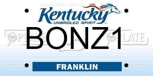 BONZ1 Kentucky License Plate