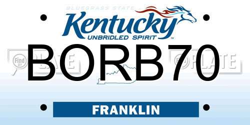 BORB70 Kentucky License Plate