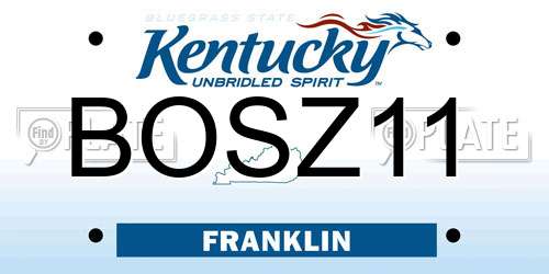 BOSZ11 Kentucky License Plate