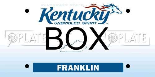 BOX Kentucky License Plate