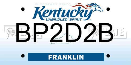 BP2D2B Kentucky License Plate