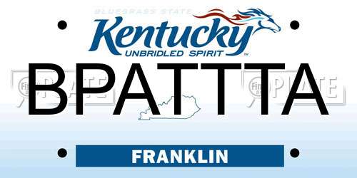 BPATTTA Kentucky License Plate
