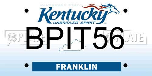 BPIT56 Kentucky License Plate