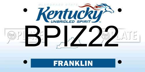 BPIZ22 Kentucky License Plate