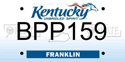 BPP159 Kentucky License Plate