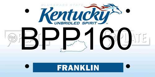 BPP160 Kentucky License Plate
