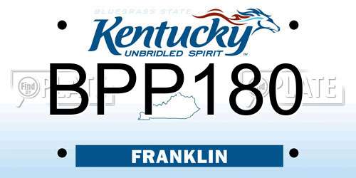 BPP180 Kentucky License Plate
