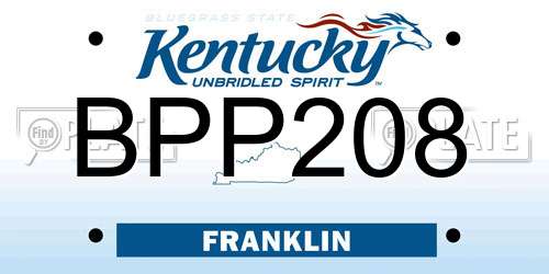 BPP208 Kentucky License Plate