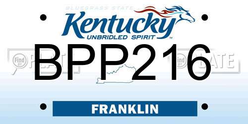 BPP216 Kentucky License Plate