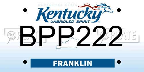 BPP222 Kentucky License Plate