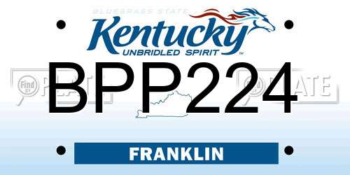 BPP224 Kentucky License Plate