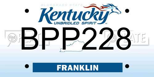 BPP228 Kentucky License Plate