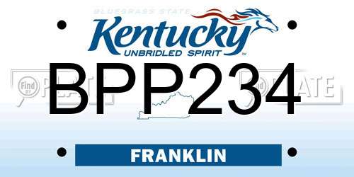 BPP234 Kentucky License Plate