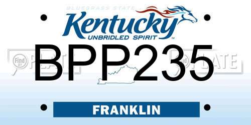 BPP235 Kentucky License Plate