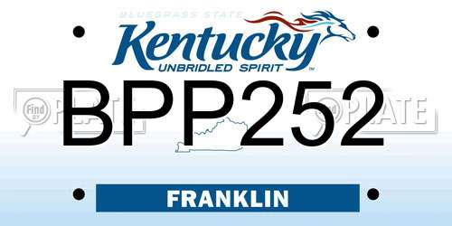 BPP252 Kentucky License Plate