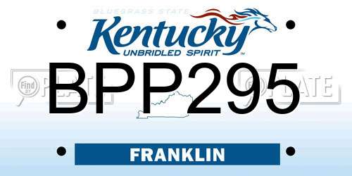 BPP295 Kentucky License Plate