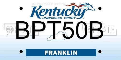 BPT50B Kentucky License Plate