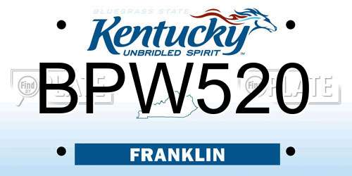 BPW520 Kentucky License Plate