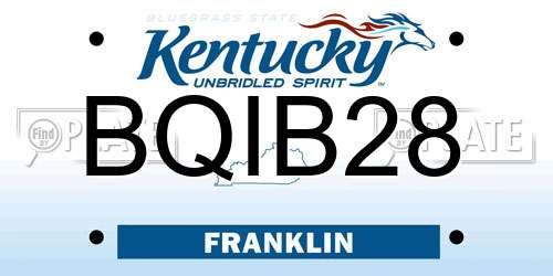 BQIB28 Kentucky License Plate