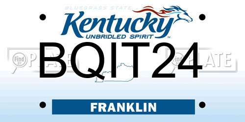 BQIT24 Kentucky License Plate