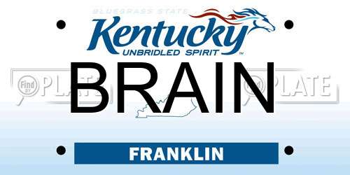 BRAIN Kentucky License Plate