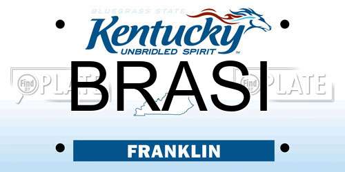 BRASI Kentucky License Plate