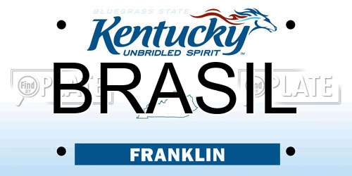 BRASIL Kentucky License Plate