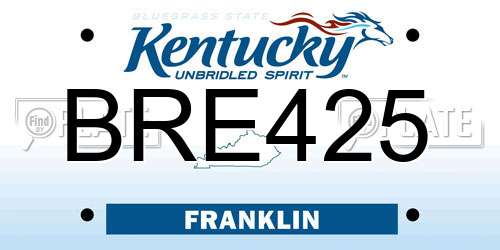 BRE425 Kentucky License Plate