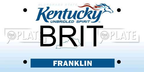 BRIT Kentucky License Plate