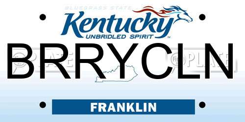 BRRYCLN Kentucky License Plate