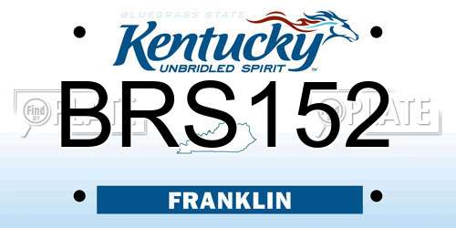 BRS152 Kentucky License Plate