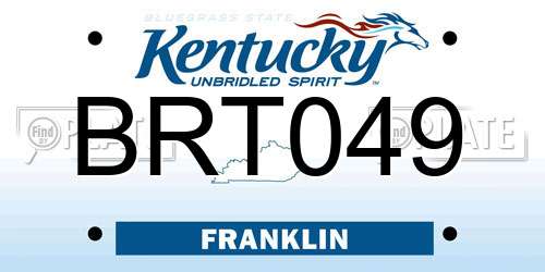 BRT049 Kentucky License Plate