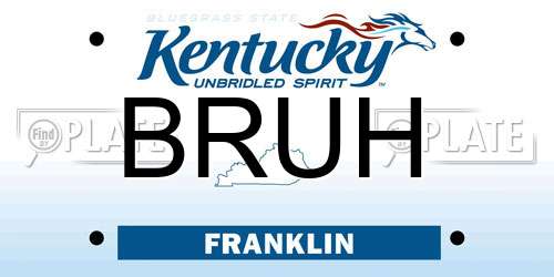 BRUH Kentucky License Plate