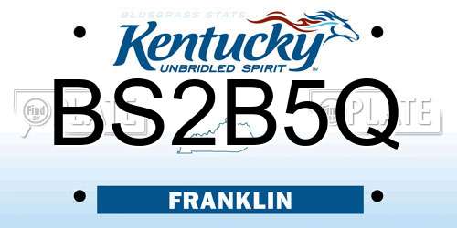 BS2B5Q Kentucky License Plate
