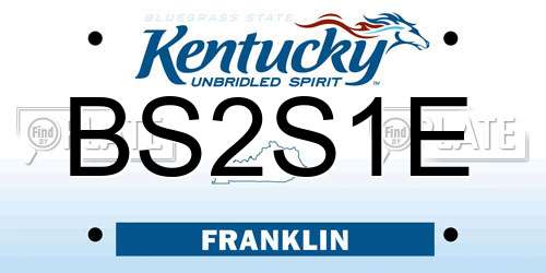 BS2S1E Kentucky License Plate